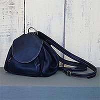 Leather backpack,