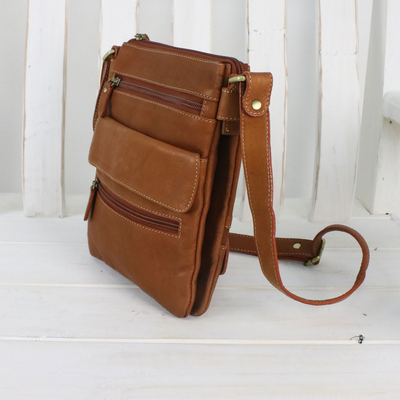 russet sling bag