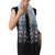 Tie-dyed rayon blend scarf, 'Smoke Drift' - Rayon Blend Tie-Dyed Scarf in Onyx and Smoke thumbail