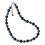 Onyx and hematite beaded necklace, 'Dark Cosmos' - Onyx and Hematite Beaded Necklace from Thailand