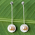 Ohrhänger aus Zuchtperlen - Ohrringe aus Zuchtperlen und Sterlingsilber aus Thailand