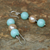 Multi-gemstone dangle earrings, 'Peach Center' - Cultured Pearl and Quartz Multi-Gem Earrings from Thailand (image 2c) thumbail