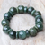Jade beaded stretch bracelet, 'Simply Green' - Green Jade Beaded Stretch Bracelet from Thailand (image 2c) thumbail