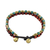 Jasper beaded bracelet, 'Magic Love' - Jasper and Brass Bead Bracelet Handmade Thailand
