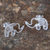 Sterling silver button earrings, 'Elephant Wrap' - Artisan Crafted Sterling Silver Elephant Button Earrings