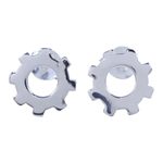 Sterling silver stud earrings, 'Gears Turning' - Silver Gear Earrings with High Polish Finish from Thailand