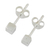 Sterling silver stud earrings, 'Silver Cubes' - Handcrafted Sterling Silver Stud Earrings from Thailand