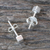 Sterling silver stud earrings, 'Silver Cubes' - Handcrafted Sterling Silver Stud Earrings from Thailand (image 2c) thumbail