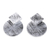 Sterling silver drop earrings, 'Modern View' - Circle and Rhombus Brushed Satin Sterling Silver Earrings