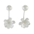 Cultured pearl drop earrings, 'Night Blossoms' - Handcrafted Cultured Pearl and Sterling Silver Drop Earrings (image 2a) thumbail