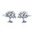 Sterling silver ear cuffs, 'Eternal Trees' - Handcrafted Sterling Silver Tree Ear Cuffs from Thailand (image 2a) thumbail
