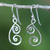 Sterling silver dangle earrings, 'Lanna Spirals' - 925 Sterling Silver Artisan Crafted Thai Art Dangle Earrings (image 2b) thumbail