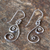 Sterling silver dangle earrings, 'Lanna Spirals' - 925 Sterling Silver Artisan Crafted Thai Art Dangle Earrings (image 2c) thumbail