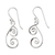 Sterling silver dangle earrings, 'Lanna Spirals' - 925 Sterling Silver Artisan Crafted Thai Art Dangle Earrings (image 2d) thumbail