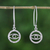 Sterling silver dangle earrings, 'Mesmerizing Eyes' - Artisan Crafted Mystical Eyes 925 Sterling Silver Earrings (image 2) thumbail
