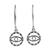 Sterling silver dangle earrings, 'Mesmerizing Eyes' - Artisan Crafted Mystical Eyes 925 Sterling Silver Earrings thumbail