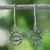 Sterling silver dangle earrings, 'Mesmerizing Eyes' - Artisan Crafted Mystical Eyes 925 Sterling Silver Earrings (image 2b) thumbail