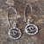 Sterling silver dangle earrings, 'Mesmerizing Eyes' - Artisan Crafted Mystical Eyes 925 Sterling Silver Earrings (image 2c) thumbail