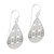 Sterling silver dangle earrings, 'Frangipani Drops' - Sterling Silver Drop-Shaped Dangle Earrings from Thailand