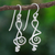 Sterling silver dangle earrings, 'Melody in Me' - Clef Note Sterling Silver Music-themed Handmade Earrings