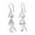 Sterling silver waterfall earrings, 'Leaves for All Seasons' - Sterling Silver Waterfall Leaf Earrings Handmade in Thailand