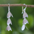 Sterling silver waterfall earrings, 'Leaves for All Seasons' - Sterling Silver Waterfall Leaf Earrings Handmade in Thailand