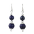 Lapis lazuli dangle earrings, 'Blue Grandeur' - Lapis Lazuli Artisan Crafted Earrings with Sterling Silver (image 2a) thumbail