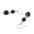 Pendientes colgantes de lapislázuli - Pendientes artesanales de lapislázuli con plata de ley