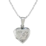 Sterling silver locket necklace, 'Loving Mother' - Handcrafted Sterling Silver Heart Locket Necklace