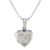 Collar con medallón de plata de ley - Collar de medallón de corazón de plata de ley hecho a mano