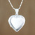 Sterling silver locket necklace, 'Enduring Romance' - Handcrafted Sterling Silver Heart Locket Necklace thumbail