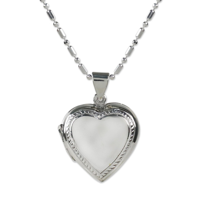 Handcrafted Sterling Silver Heart Locket Necklace