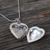 Sterling silver locket necklace, 'Enduring Romance' - Handcrafted Sterling Silver Heart Locket Necklace