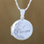 Sterling silver locket necklace, 'Words of Love' - Handcrafted Sterling Silver Locket Necklace from Thailand