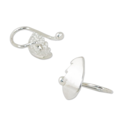 Ear cuffs de plata de ley - Ear Cuffs en forma de corazón de plata esterlina de Tailandia