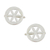 Sterling silver ear cuffs, 'Star Petals' - Sterling Silver Star-Shaped Circular Ear Cuffs from Thailand