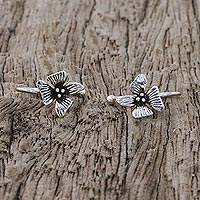 Featured review for Sterling silver ear cuffs, Petite Orchids
