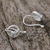 Ear cuffs de plata de ley - Ear Cuffs de plata esterlina con temática de ballenas de Tailandia