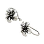 Sterling silver ear cuffs, 'Frangipani Spiral' - Sterling Silver Frangipani Ear Cuffs from Thailand