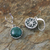 Chrysocolla dangle earrings, 'Pointed Petals' - Thai Sterling Silver and Chrysocolla Dangle Earrings (image 2c) thumbail