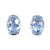 Blue topaz stud earrings, 'Precious Gift' - Rhodium Plated Blue Topaz Stud Earrings from Thailand thumbail