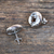 Aretes de cuarzo ahumado - Pendientes de Plata de Ley con Cuarzo Ahumado Bañados en Rodio