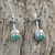 Emerald stud earrings, 'Brilliant Splendor' - Rhodium Plated Emerald Stud Earrings from Thailand thumbail