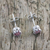 Tourmaline stud earrings, 'Brilliant Splendor' - Rhodium Plated Pink Tourmaline Stud Earrings from Thailand (image 2b) thumbail
