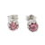 Tourmaline stud earrings, 'Brilliant Splendor' - Rhodium Plated Pink Tourmaline Stud Earrings from Thailand (image 2e) thumbail