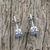 Blue topaz stud earrings, 'Brilliant Splendor' - Rhodium Plated Blue Topaz Stud Earrings from Thailand (image 2b) thumbail