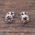 Smoky quartz stud earrings, 'Brilliant Splendor' - Rhodium Plated Smoky Quartz Stud Earrings from Thailand thumbail