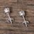 Smoky quartz stud earrings, 'Brilliant Splendor' - Rhodium Plated Smoky Quartz Stud Earrings from Thailand (image 2d) thumbail