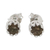 Smoky quartz stud earrings, 'Brilliant Splendor' - Rhodium Plated Smoky Quartz Stud Earrings from Thailand (image 2e) thumbail
