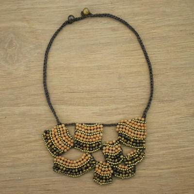 Multi-gemstone pendant necklace, 'Smiling at Life' - Multi-Gemstone Adjustable Pendant Necklace from Thailand